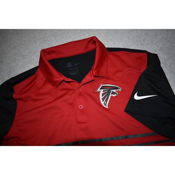 Nike Golf Polo Shirt Mens Size Small Atlanta Falcons NFL Football Red Black - Picture 8 of 8